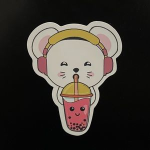 Mouse with Headphones Sticker